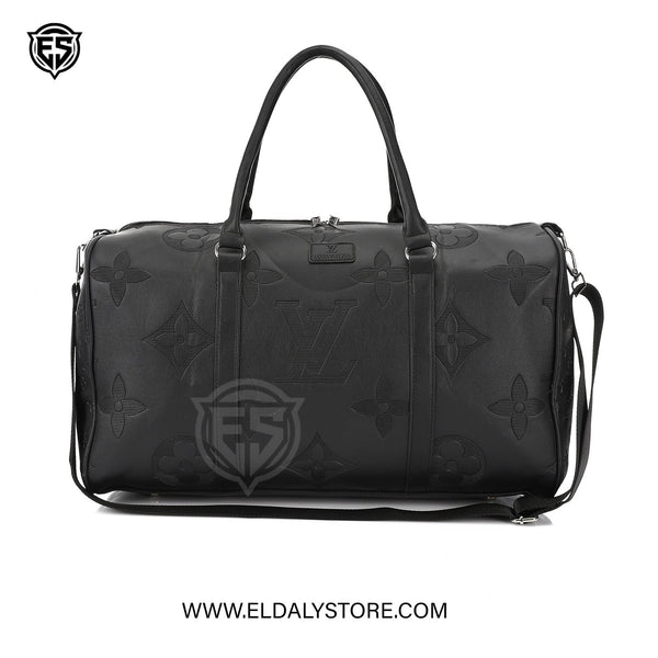 Louis Vuitton Monogram Empreinte Leather Keepall Bandoulière Duffle Bag – Black
