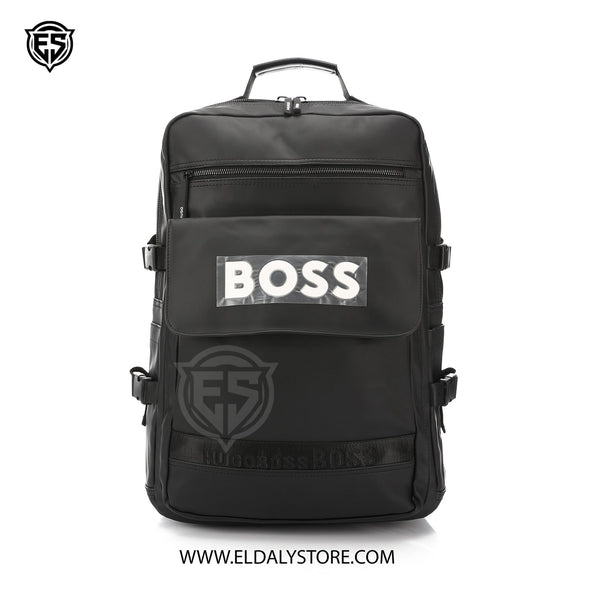 BOSS Hugo Boss Matte Black Executive Laptop Backpack