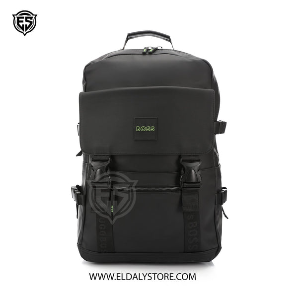 Hugo Boss Matte Technical Backpack with Lime Accents