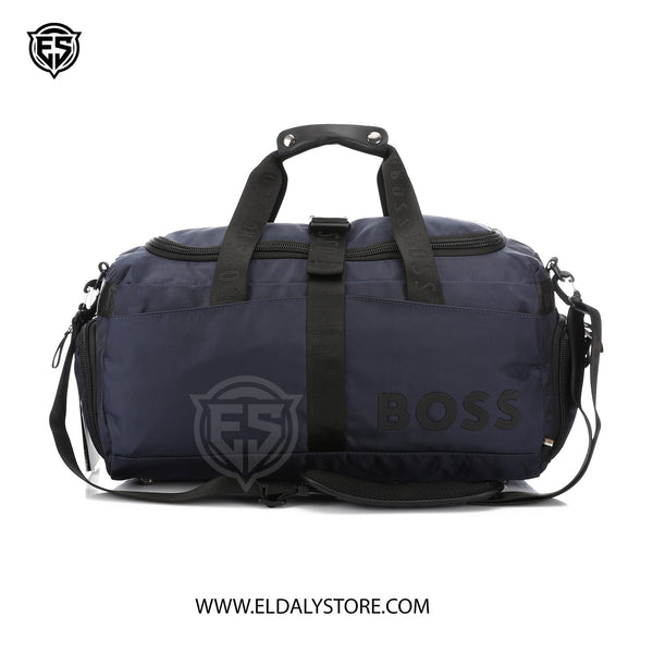 BOSS Men’s Signature Nylon Duffle Bag – Navy