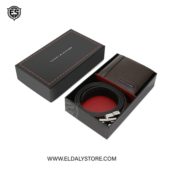 Tommy Hilfiger Reversible Leather Belt & Bifold Wallet Set