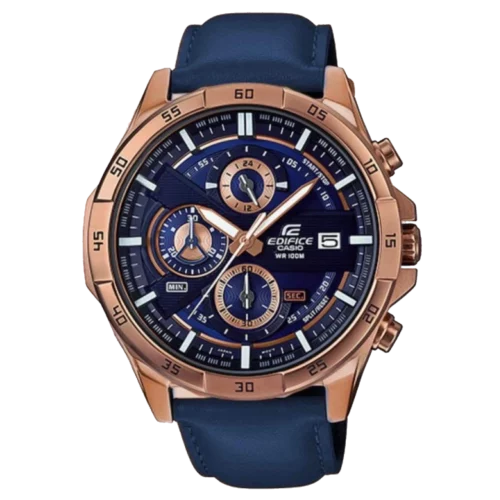 Casio Edifice Men’s Leather Watch EFR-556PC-2AV