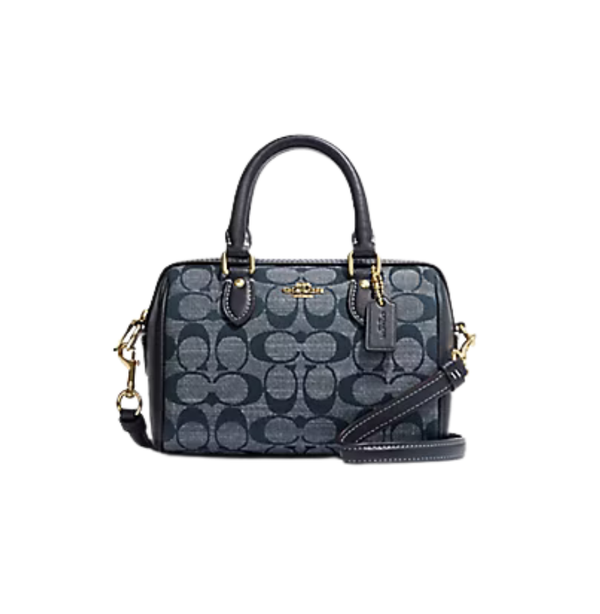 Coach Mini Rowan Crossbody In Signature Canvas chambray navy