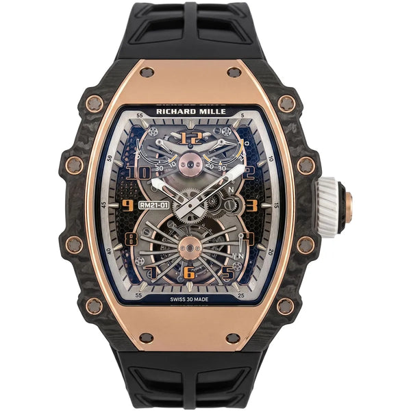 Richard Mille Men’s RM 35-01 Carbon TPT Skeleton Watch
