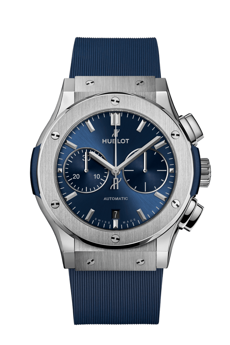 HUBLOT Chronograph Titanium Blue Super Clone Swiss Machine 45mm