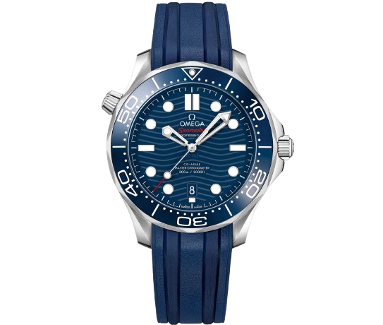 Omega Seamaster Diver 300M , steel on rubber strap Automatic size 42mm