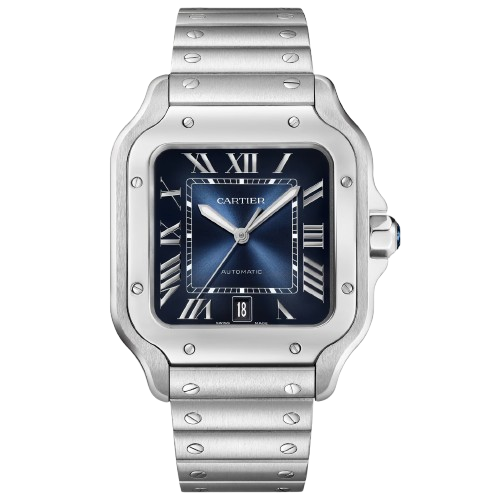 Cartier Santos Blue Dial Stainless Steel Automatic 40mm