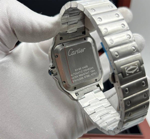 Cartier Santos Black Dial Stainless Steel Automatic 40mm