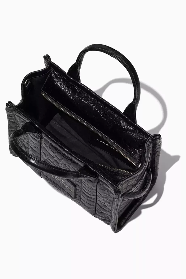 Marc Jacobs The Croc-Embossed Small Tote Bag – Black