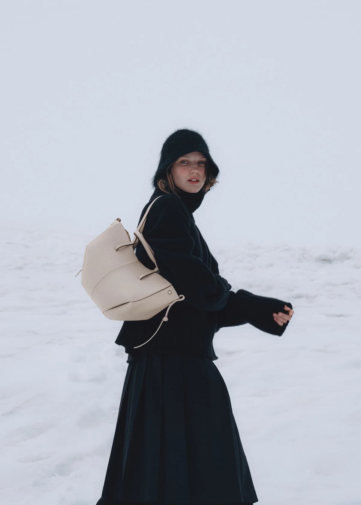 Polène Cyme Bag - Women's Leather Handbag - Eldaly - Thumbnail 3