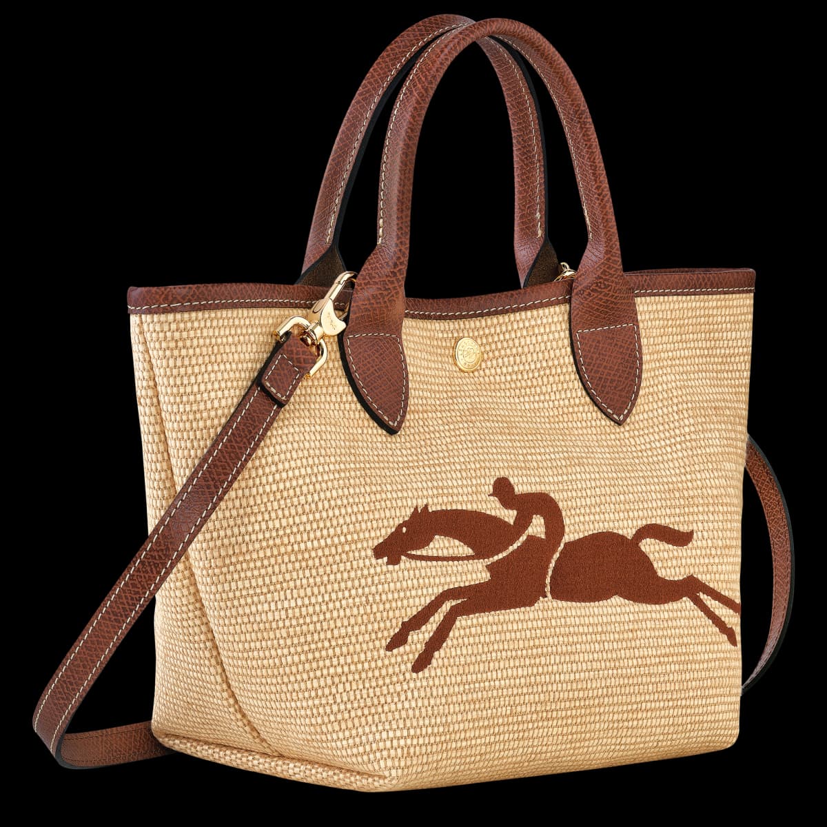 Longchamp Le Panier Pliage S Basket Bag - Brown - Eldaly - Thumbnail 4