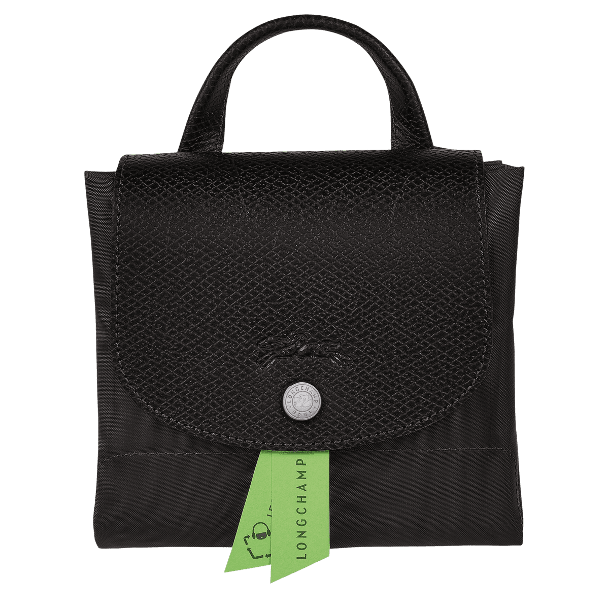 Longchamp Le Pliage Green M Backpack - Front view on Eldaly - Thumbnail 7