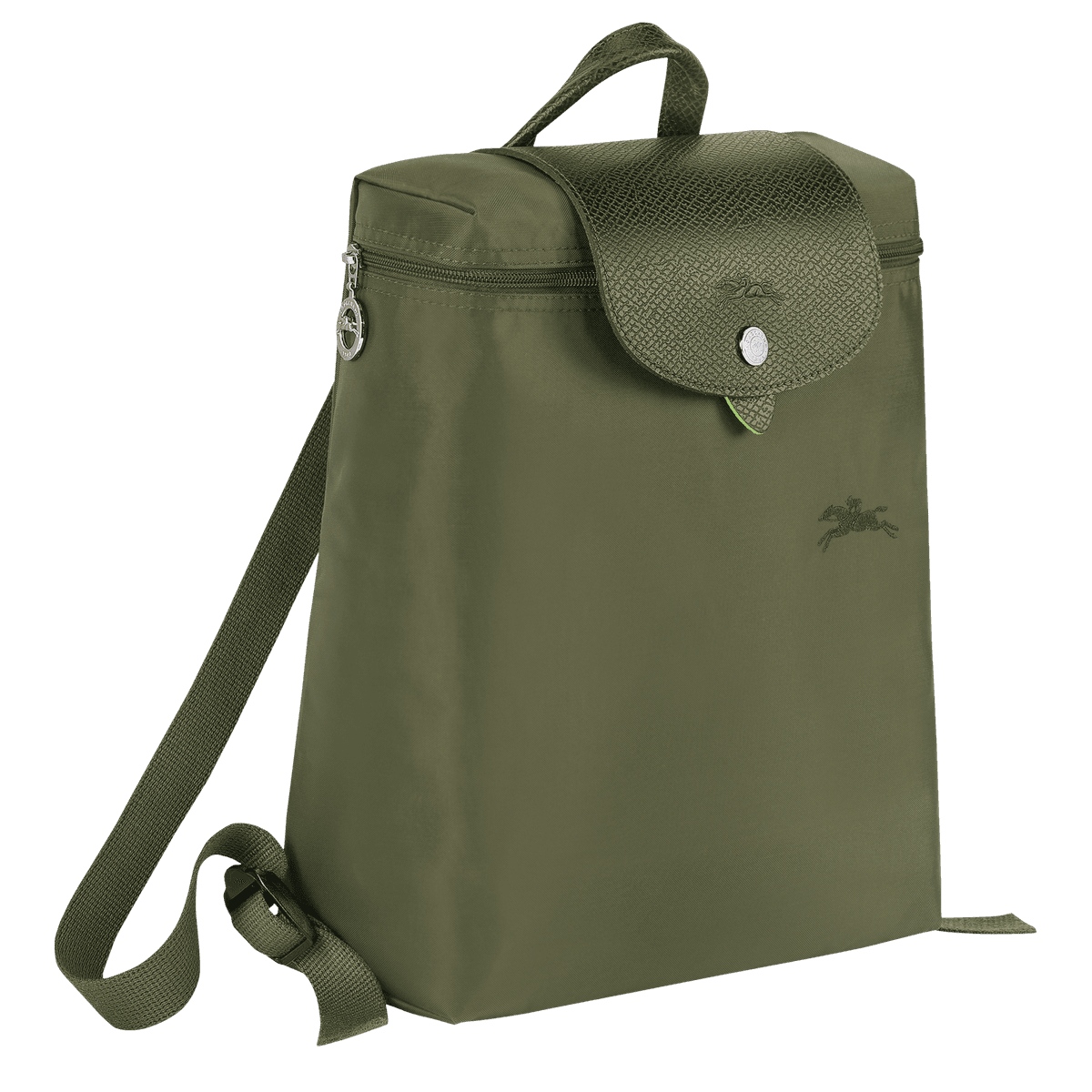 Longchamp Le Pliage Green M Backpack - Front view on Eldaly.com - Thumbnail 4