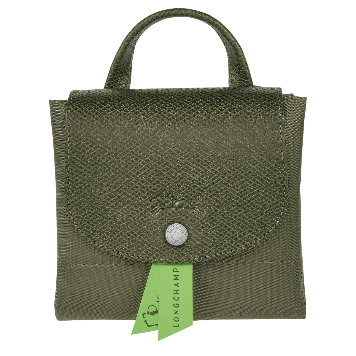 Longchamp Le Pliage Green M Backpack - Front view on Eldaly.com - Thumbnail 7