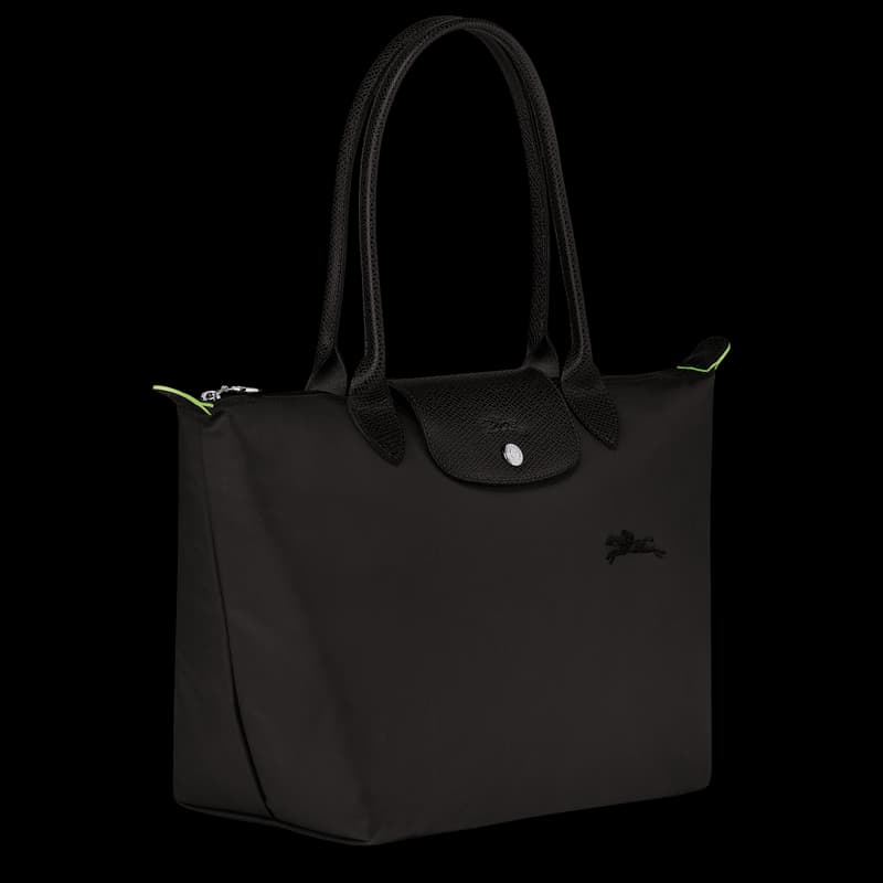 Longchamp Le Pliage Green M Tote Bag - Black - Eldaly - Thumbnail 4