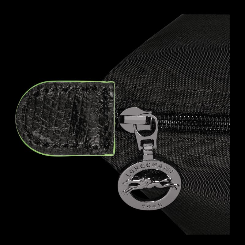 Longchamp Le Pliage Green M Tote Bag - Black - Eldaly - Thumbnail 6