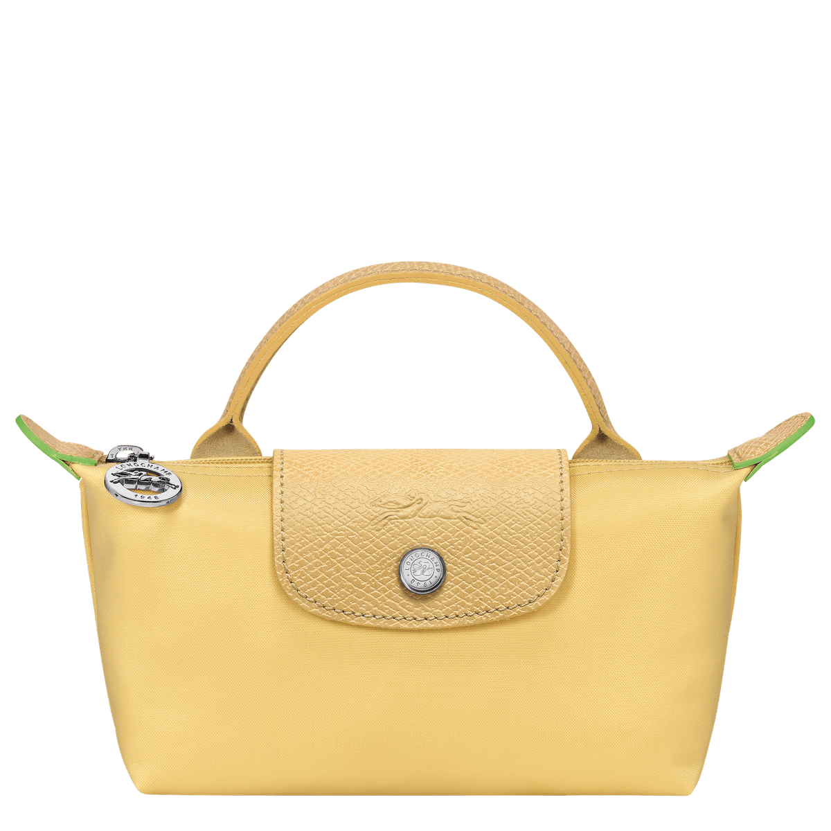 Le Pliage Green Pouch with handle Wheat