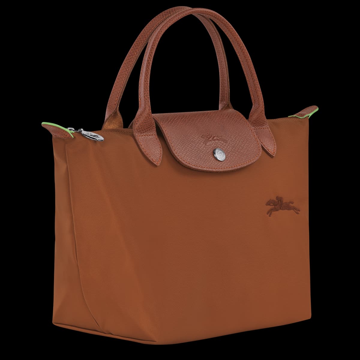 Longchamp Le Pliage Green S Handbag - Front view on a white background - Thumbnail 4