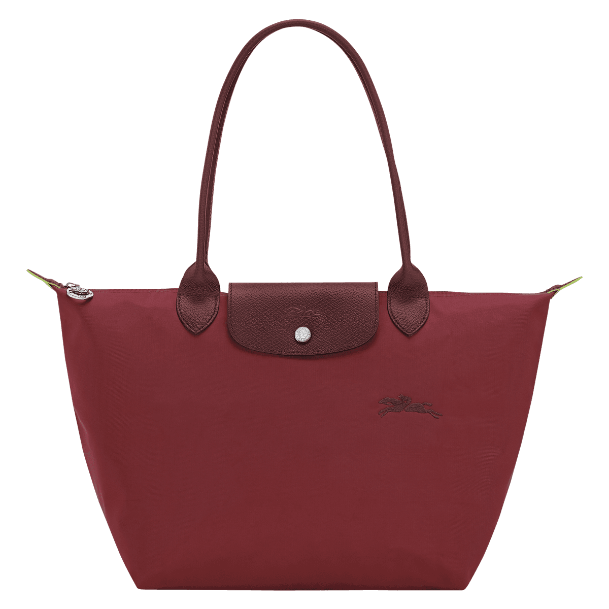 Longchamp Le Pliage Green M Tote Bag - Front View - Eldaly