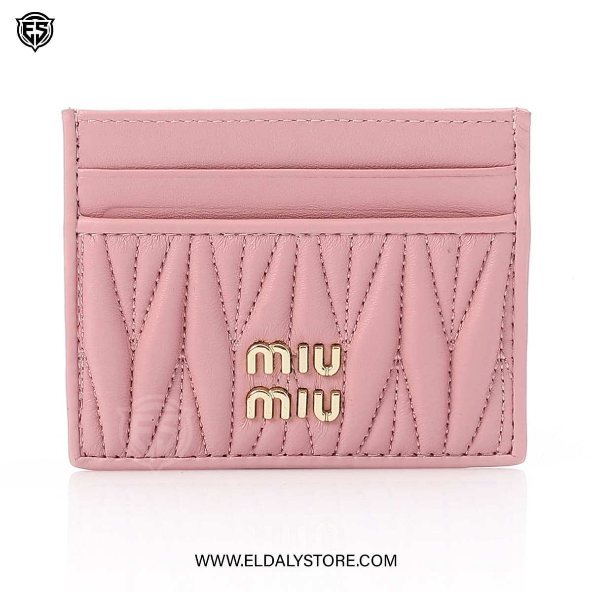 Miu Miu Matelassé luxury quilted leather card holder for women in elegant design - Thumbnail 3