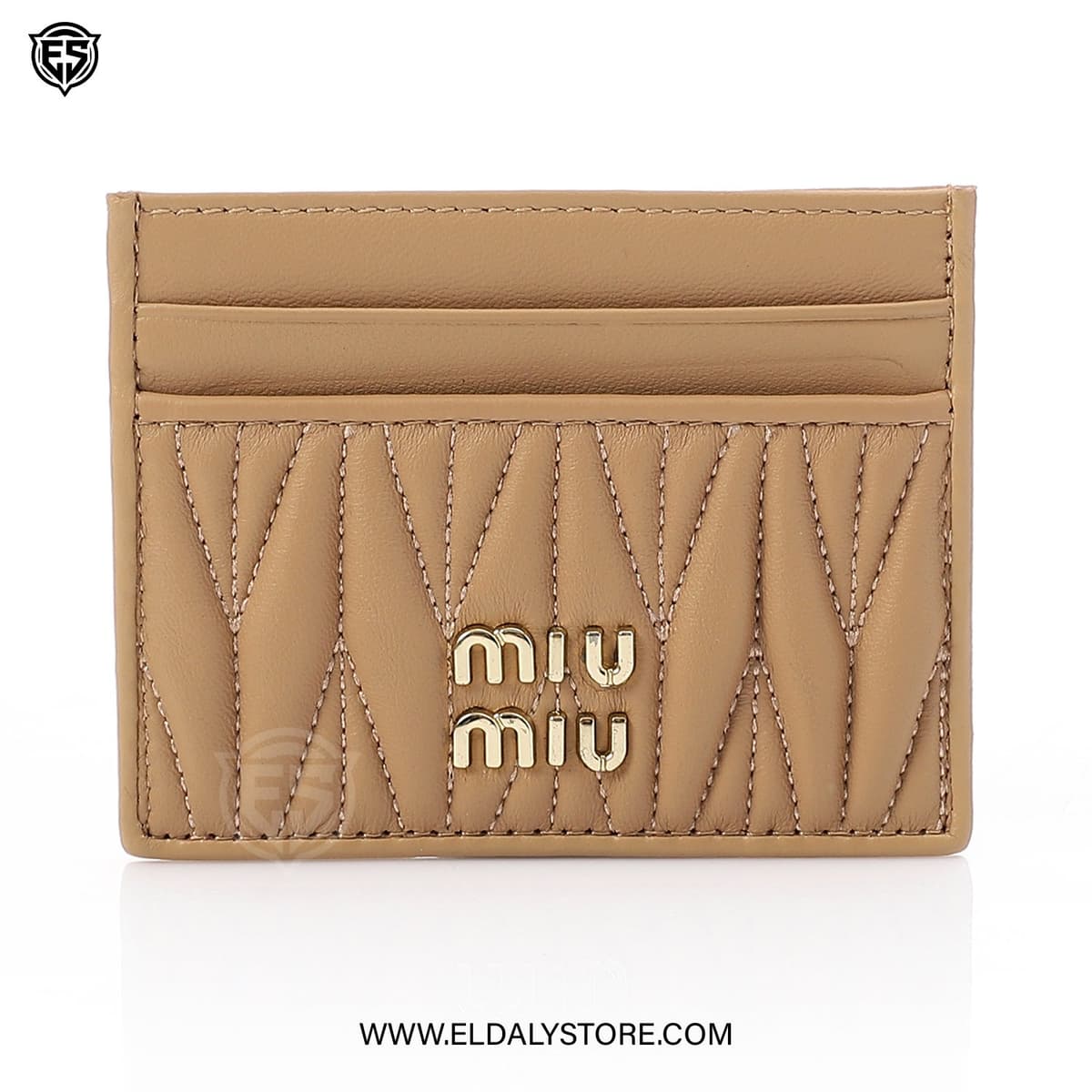 Miu Miu Matelassé leather card holder for women in a sophisticated design - Thumbnail 6