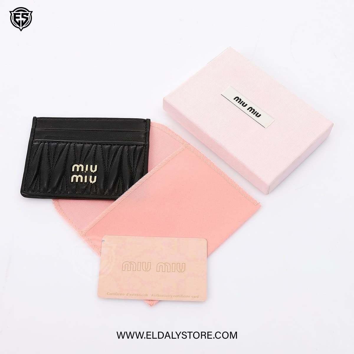 Miu Miu Matelassé card holder in quilted leather - Eldaly - Thumbnail 5