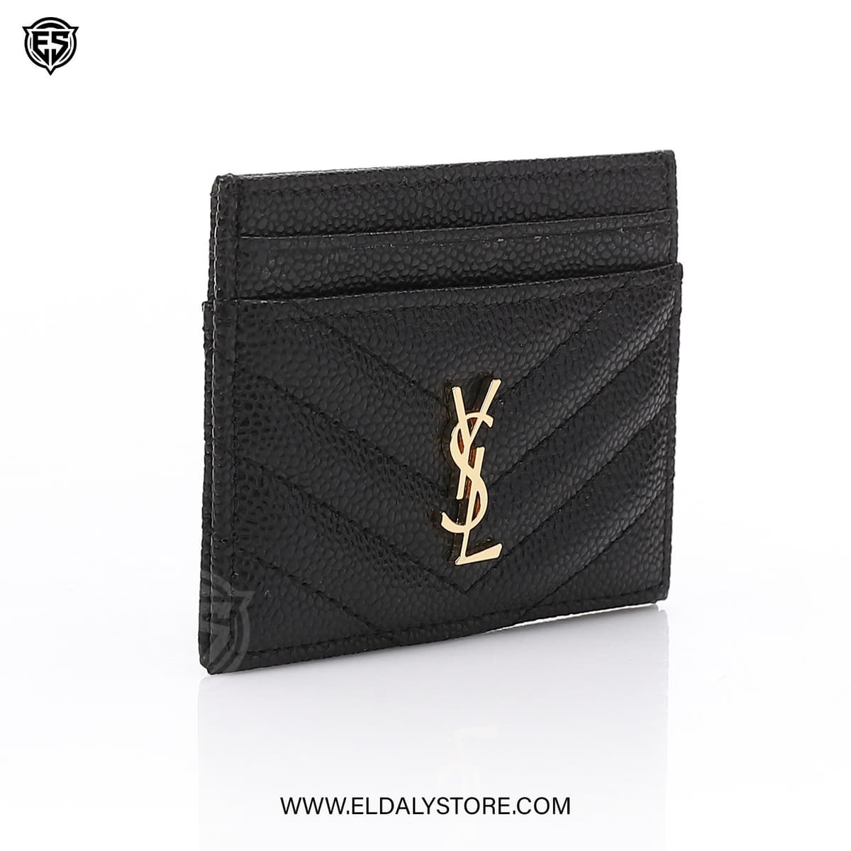 Saint Laurent Card Holder for Women - Black Leather - Eldaly - Thumbnail 4