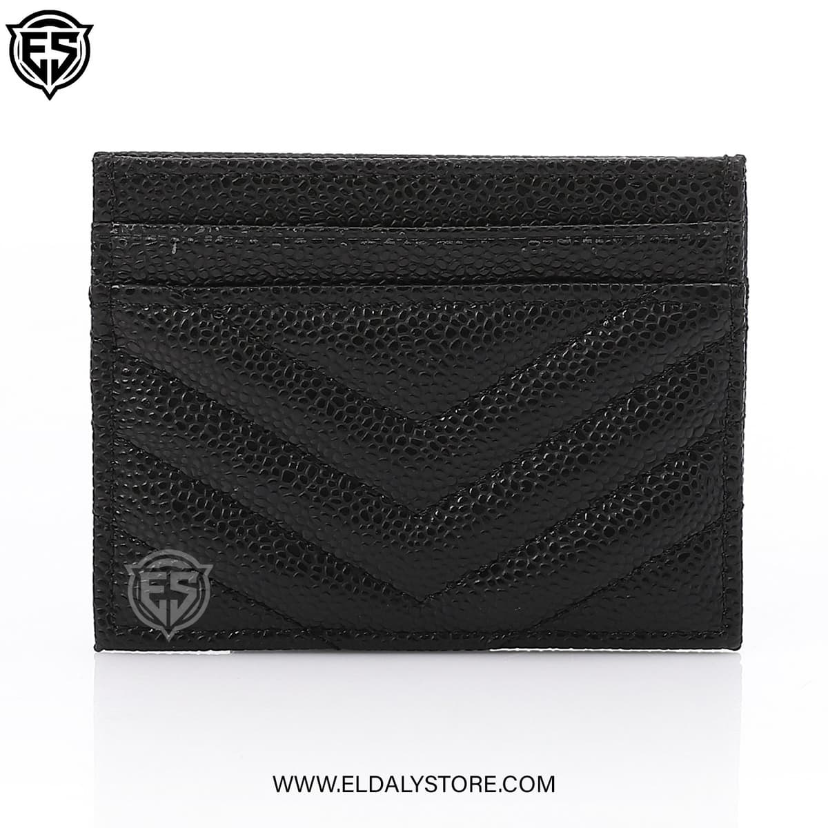 Saint Laurent Card Holder for Women - Black Leather - Eldaly - Thumbnail 5