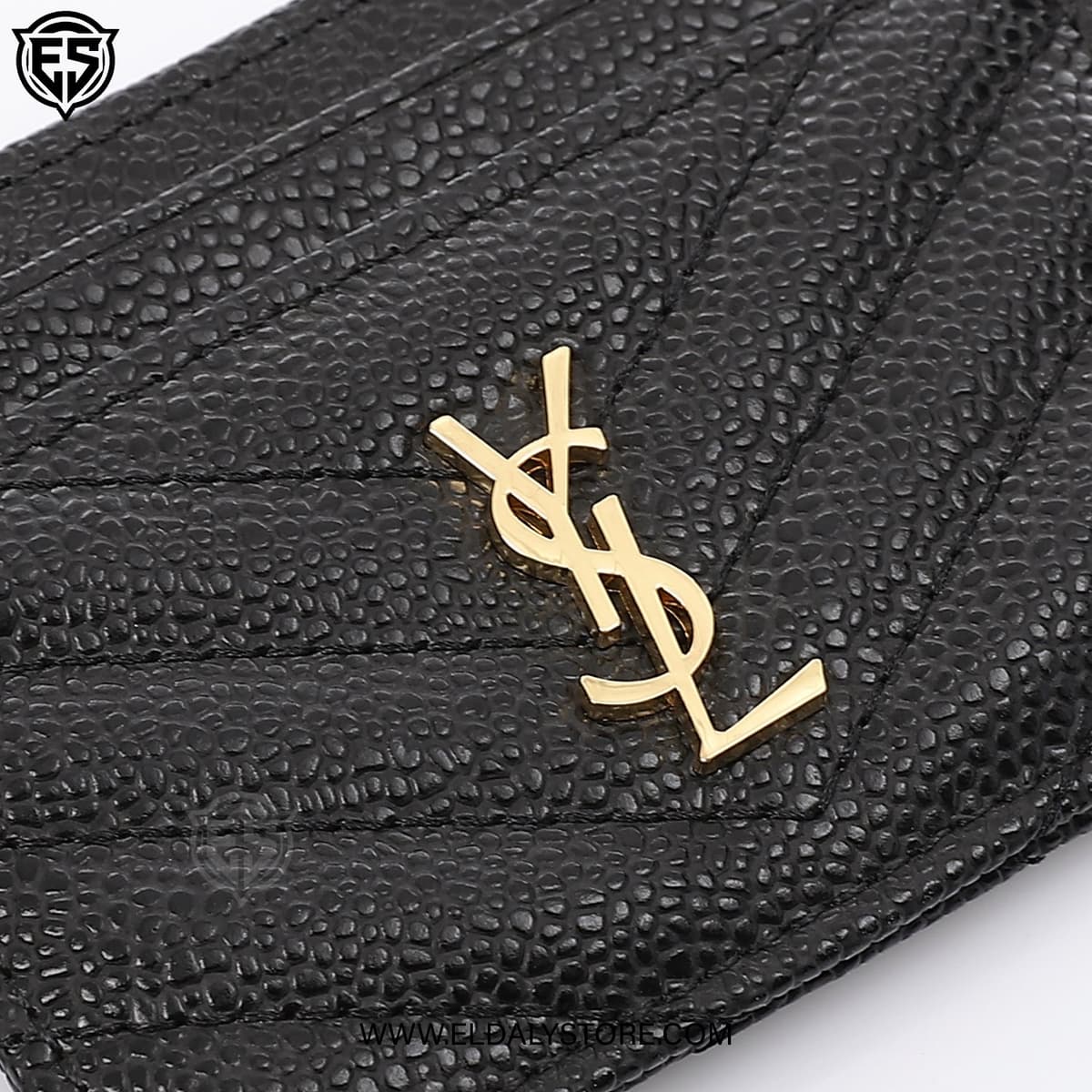 Saint Laurent Card Holder for Women - Black Leather - Eldaly - Thumbnail 6
