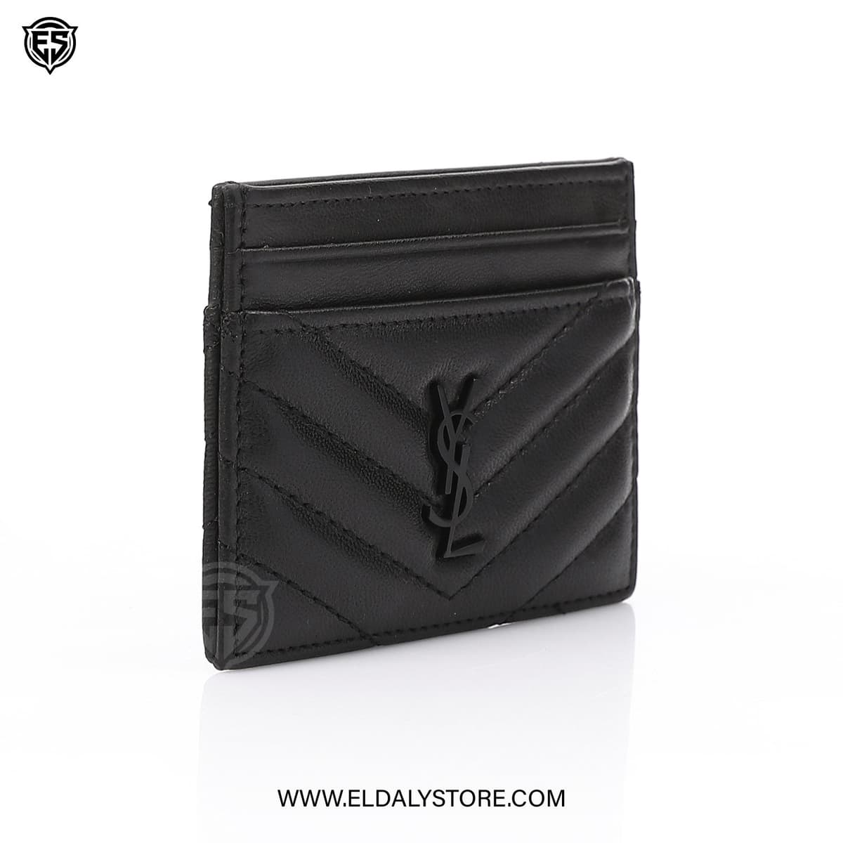 Saint Laurent Card Holder for Women - Black Leather - Eldaly - Thumbnail 4