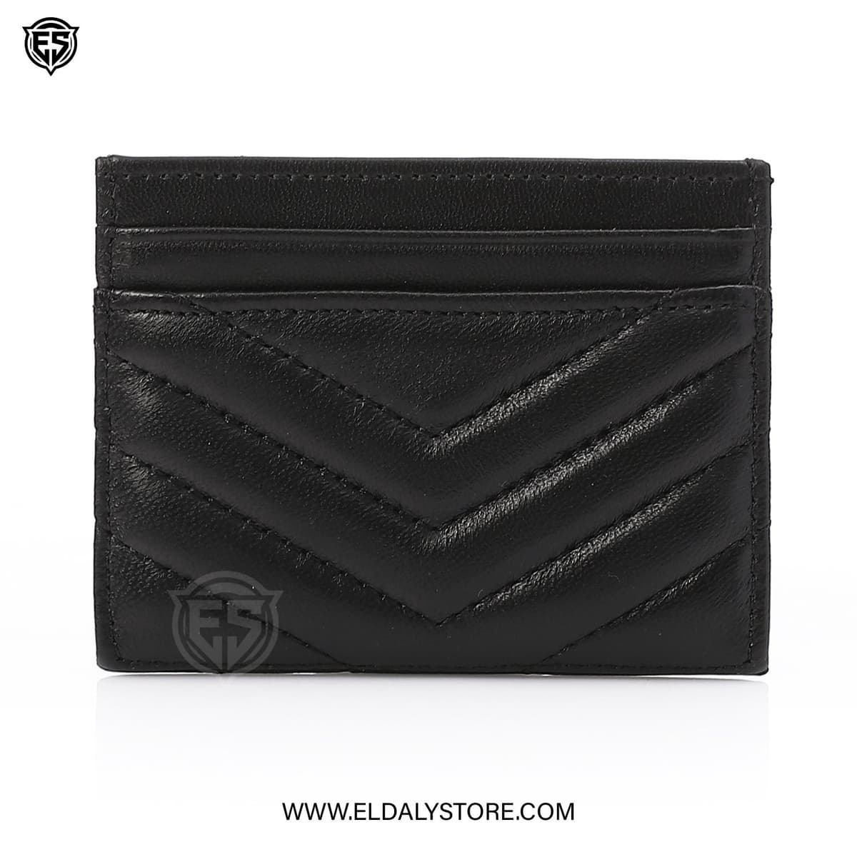 Saint Laurent Card Holder for Women - Black Leather - Eldaly - Thumbnail 5