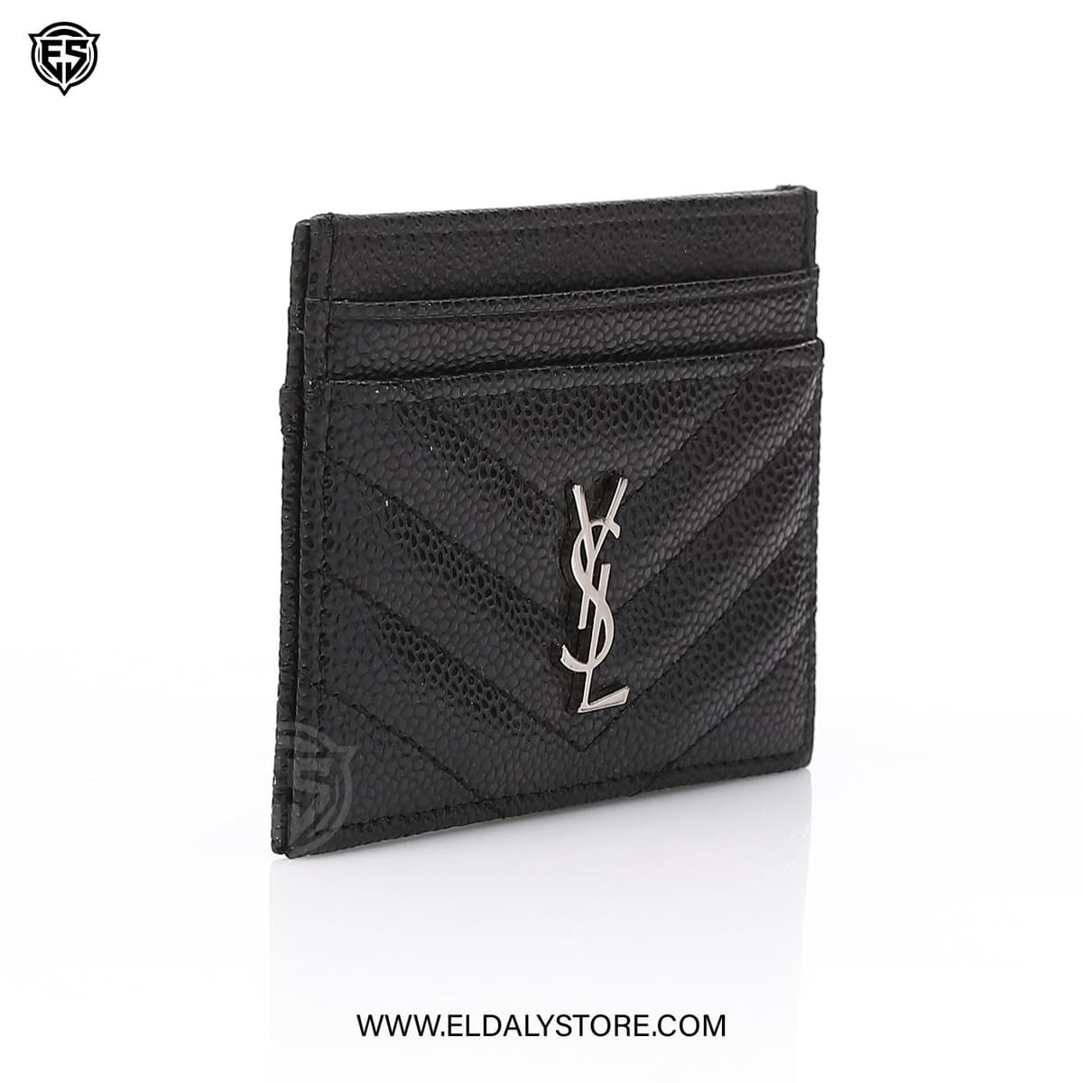 Saint Laurent Card Holder for Women - Black Leather - Eldaly - Thumbnail 4