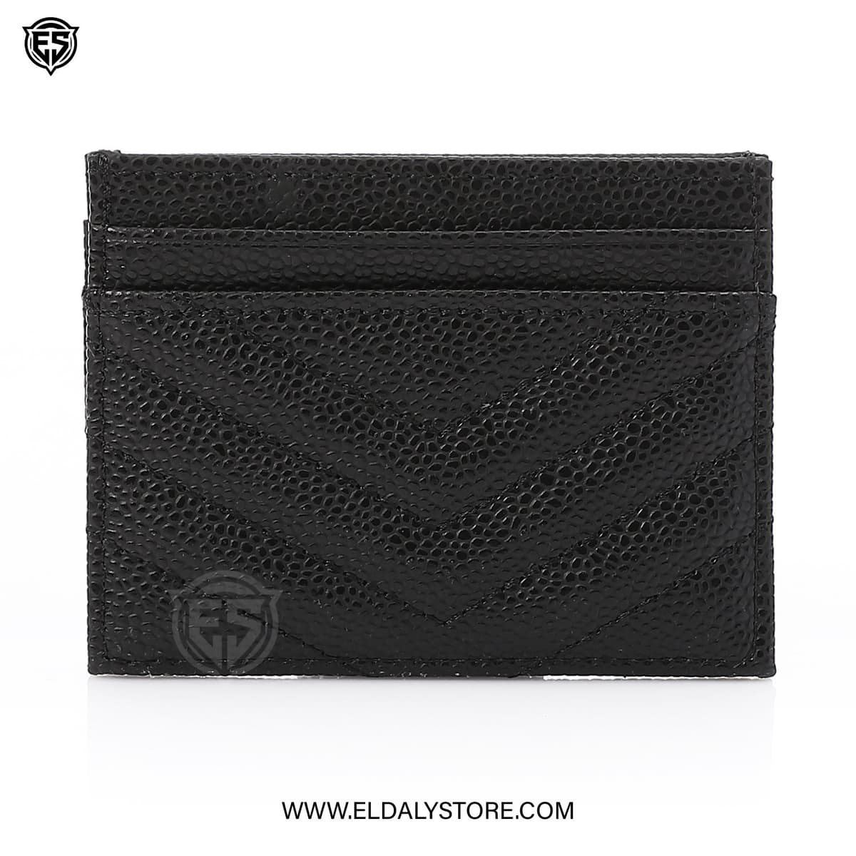 Saint Laurent Card Holder for Women - Black Leather - Eldaly - Thumbnail 5