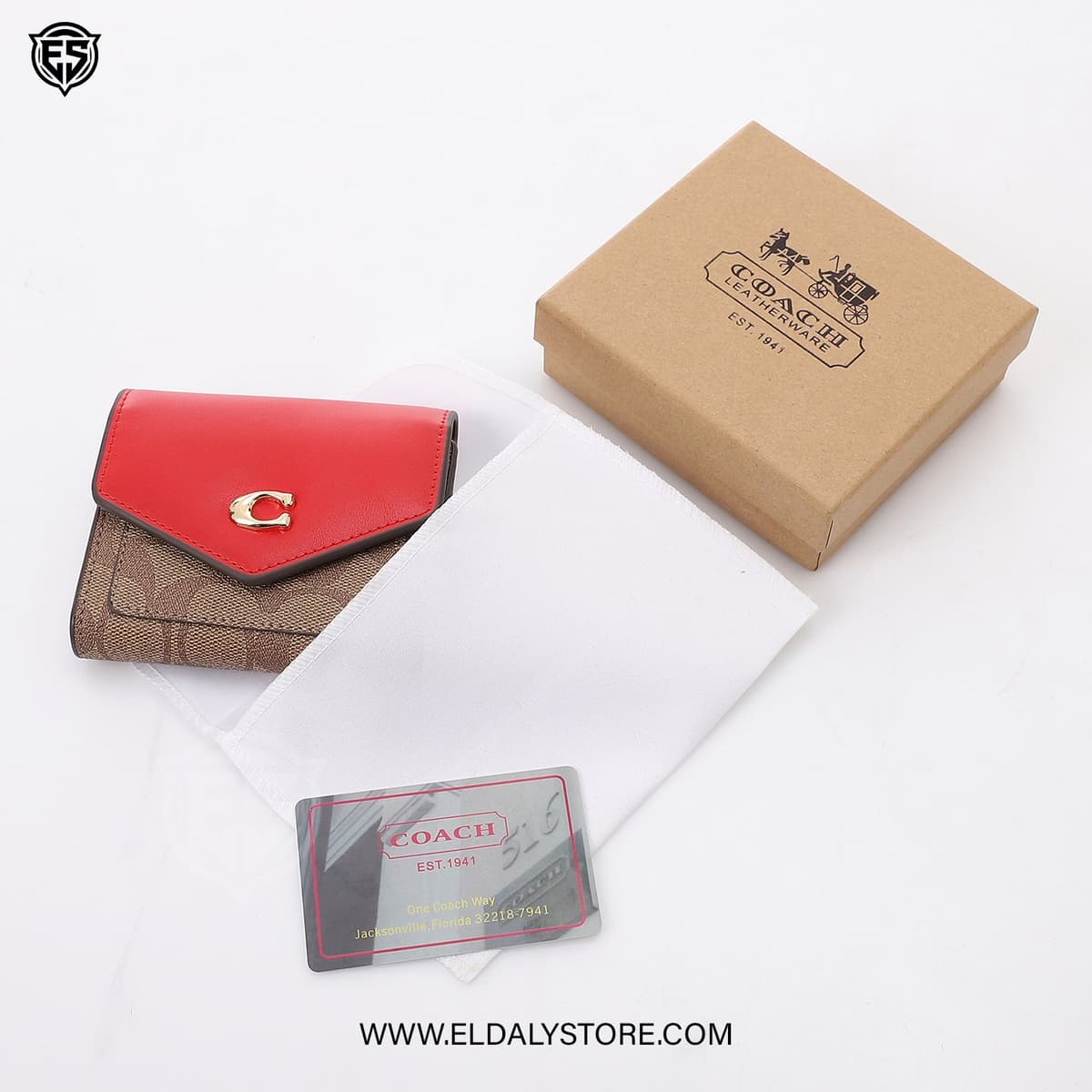Coach Wyn Small Wallet for Women - Refined Pebble Leather - Eldaly - Thumbnail 3