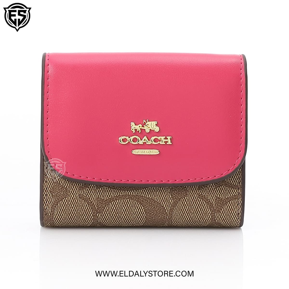 Coach Wyn Small Wallet for Women - Refined Pebble Leather - Eldaly - Thumbnail 3