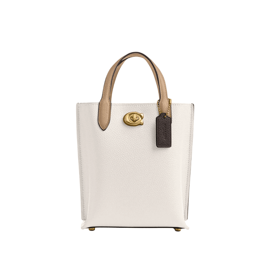 Coach WILLOW TOTE 16 Leather Chalk