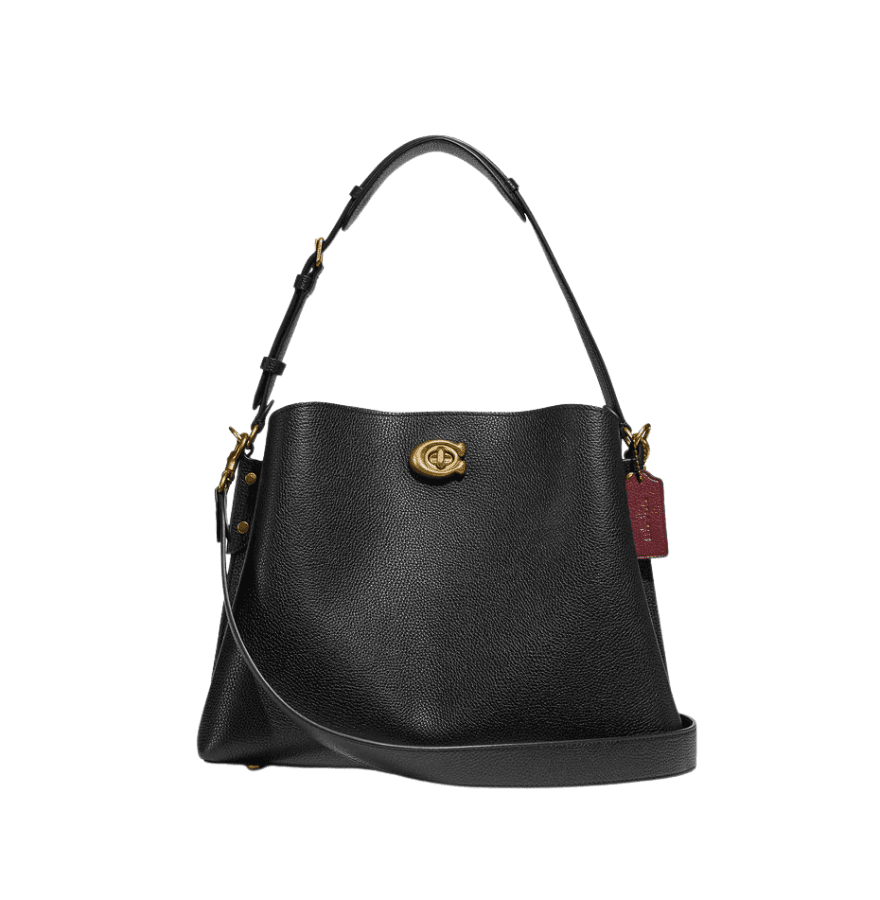 Coach Willow Shoulder Bag Leather Black