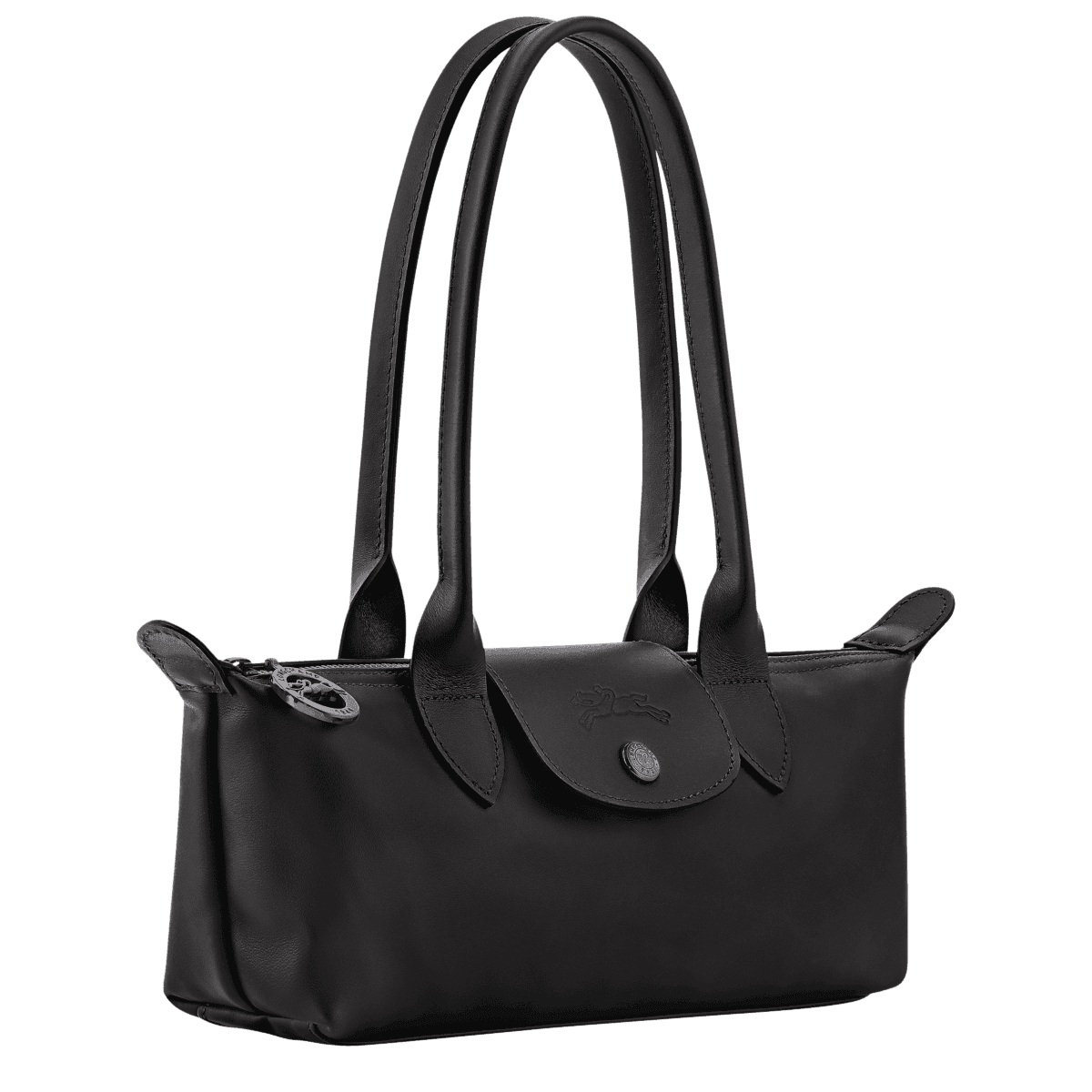 Longchamp Le Pliage Xtra M Shoulder Bag - Black Leather - Thumbnail 2