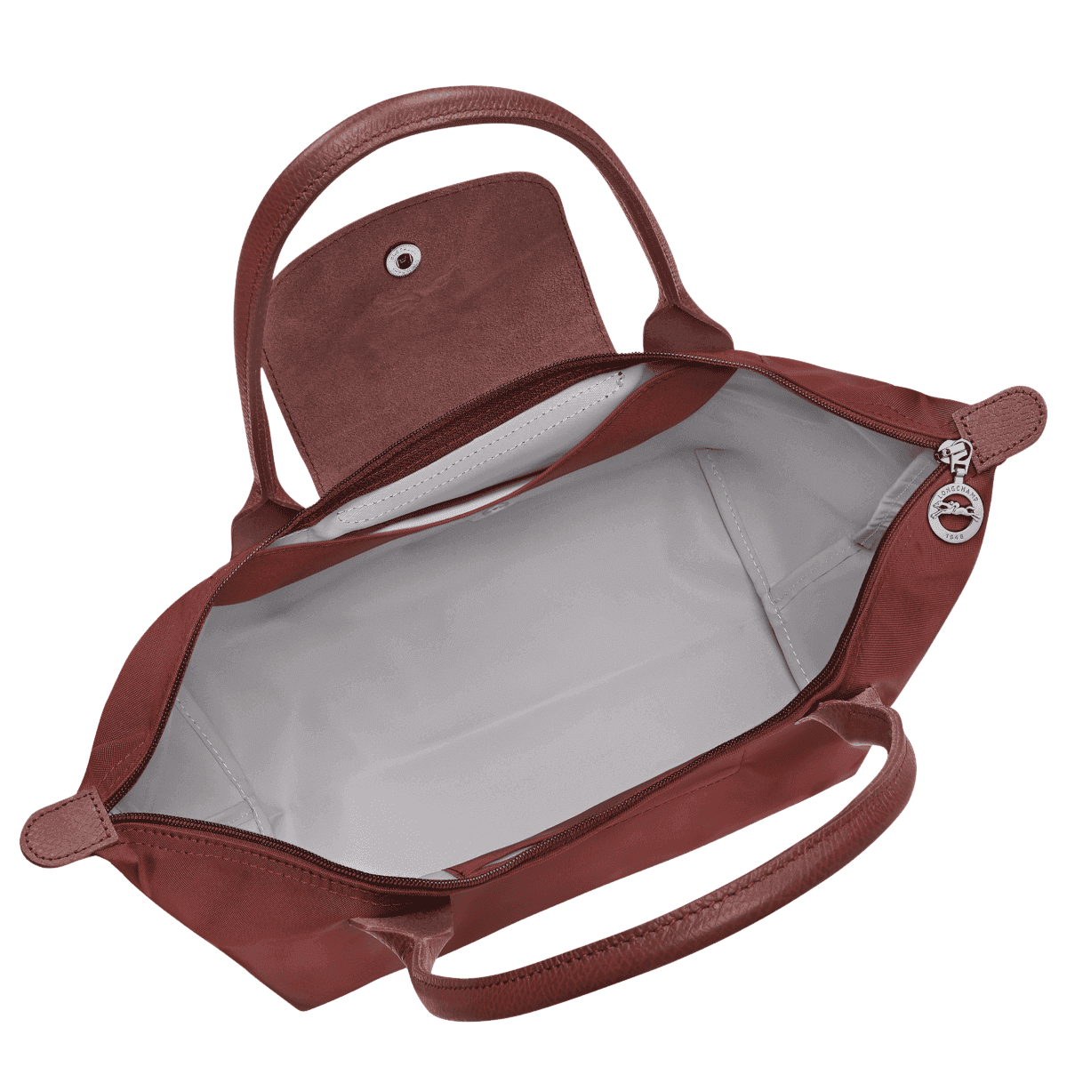 Longchamp Le Pliage One M Tote bag - Burgundy color - Thumbnail 4