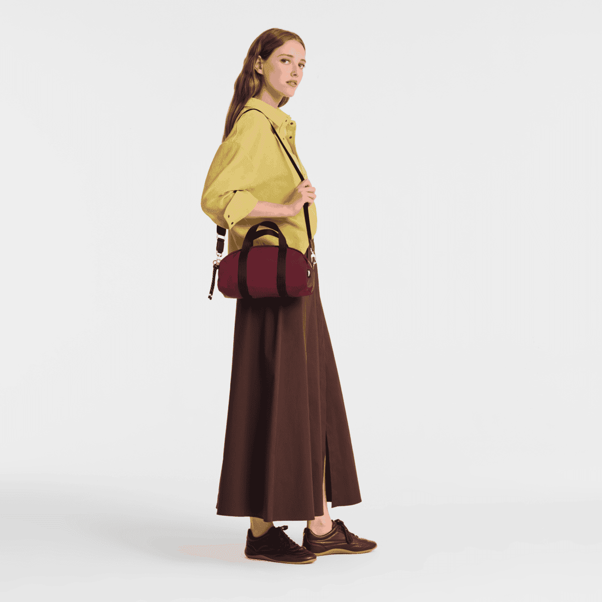 Longchamp Le Pliage M Handbag in Burgundy - Eldaly - Thumbnail 2