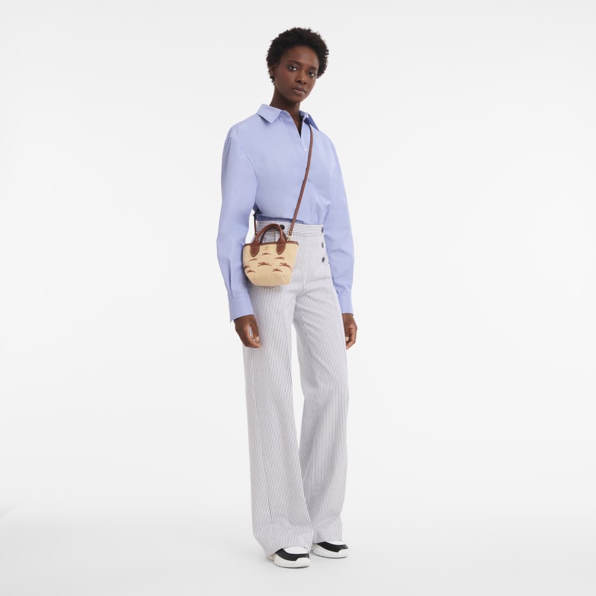 Longchamp Le Panier Pliage XS Basket Brown bag - Eldaly - Thumbnail 3