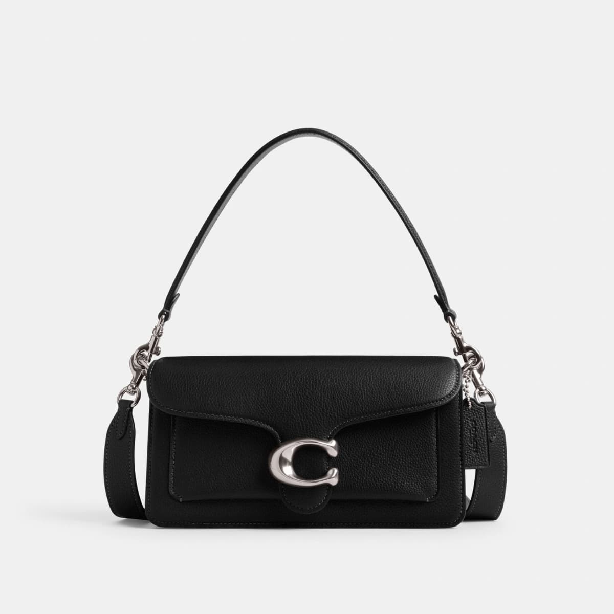 Coach Tabby Shoulder Bag 26 in Silver and Black - Eldaly