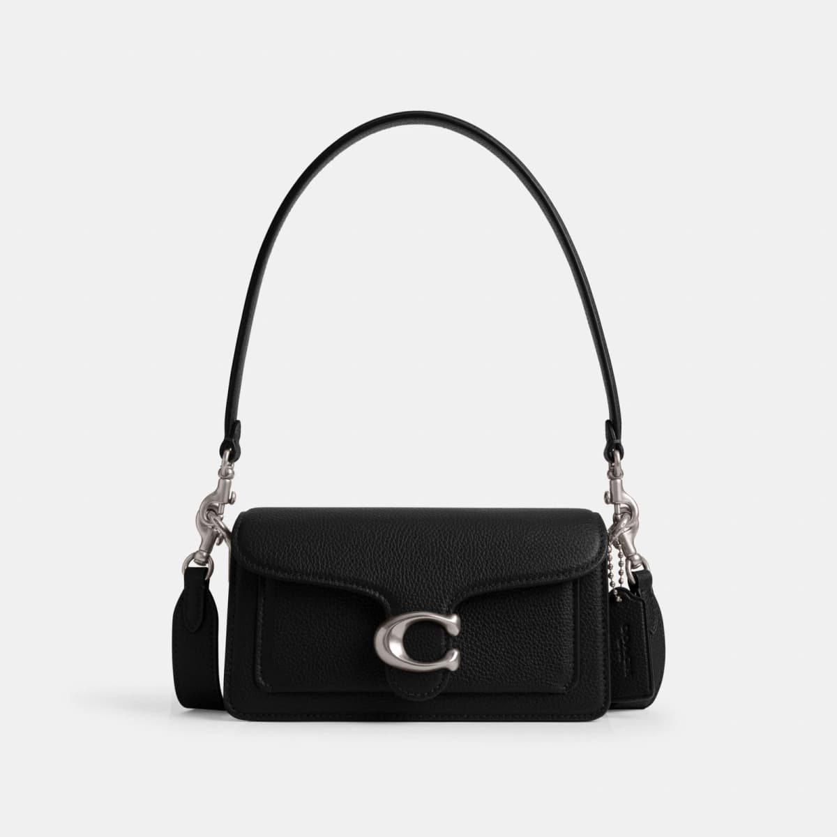 Coach Tabby Shoulder Bag in Silver and Black - Eldaly