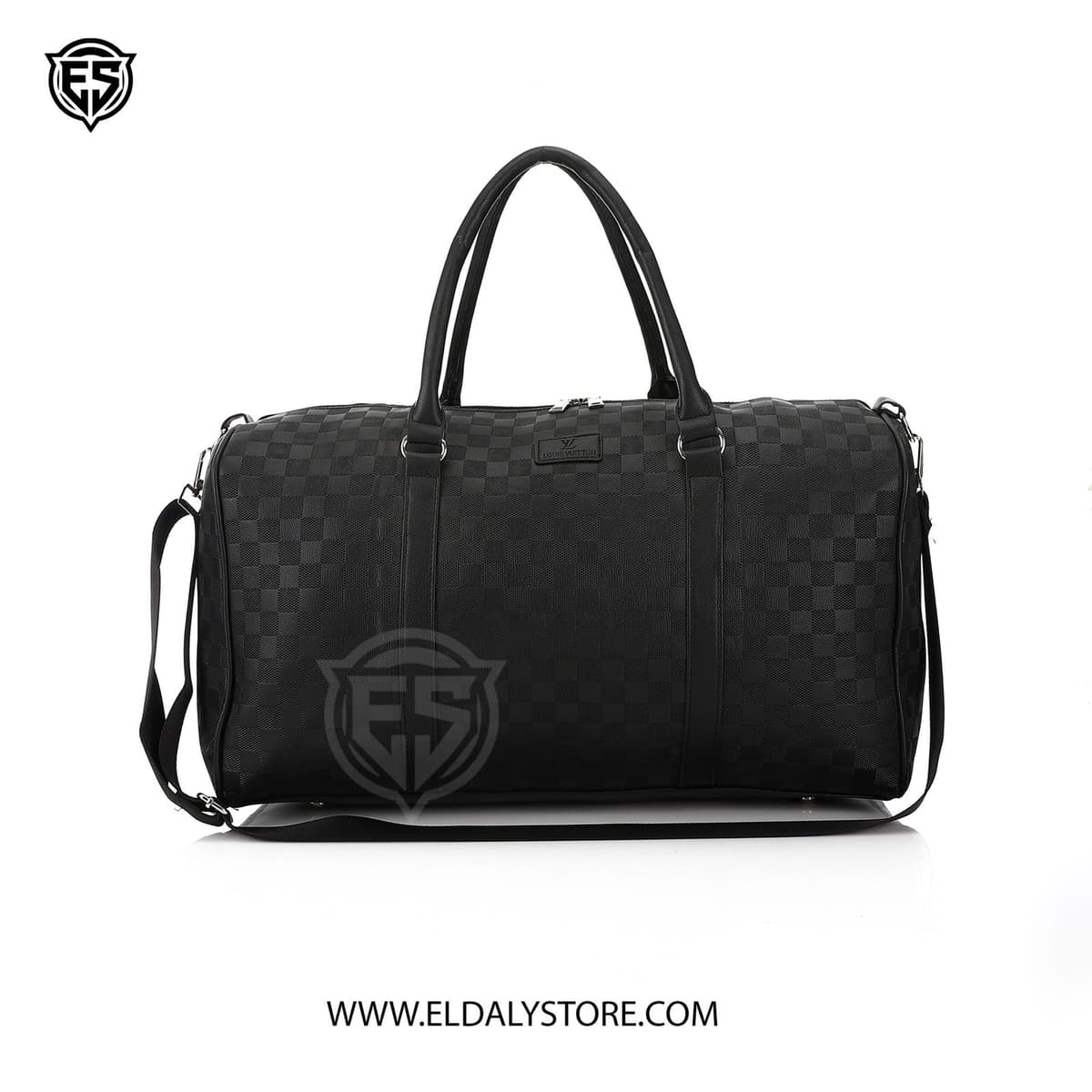 Louis Vuitton Damier Infini Keepall Bandoulière - Matte Black Duffle Bag