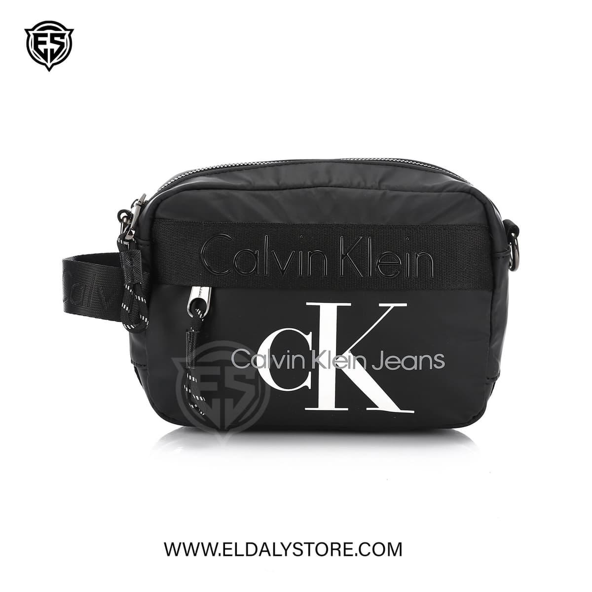 Calvin Klein Jeans Men's Black Nylon Monogram Wash Bag - Eldaly