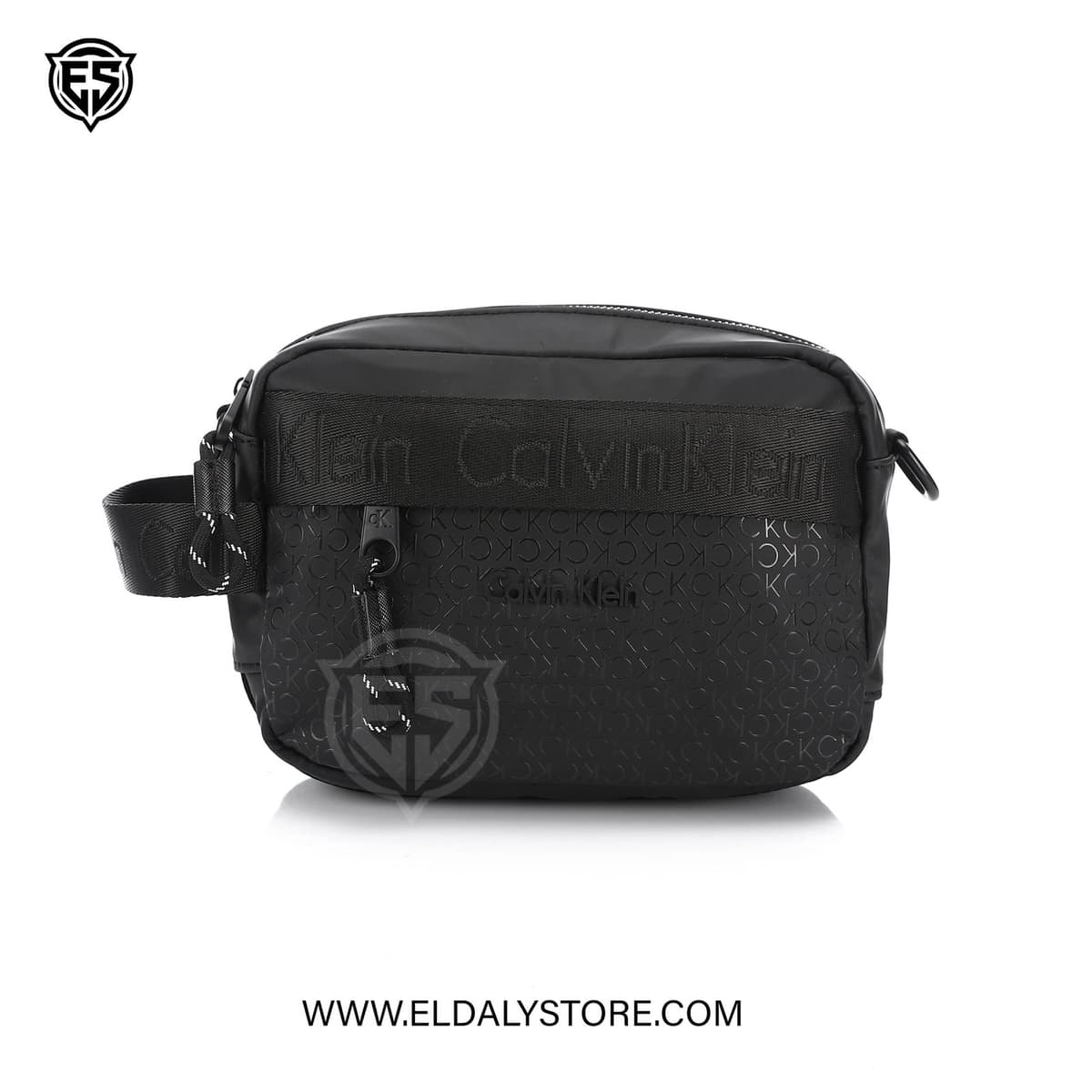 Calvin Klein Jeans Monogram Nylon Black Crossbody Bag - Eldaly