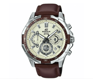 Casio Edifice Men’s Leather Watch EFR-554L-7AV