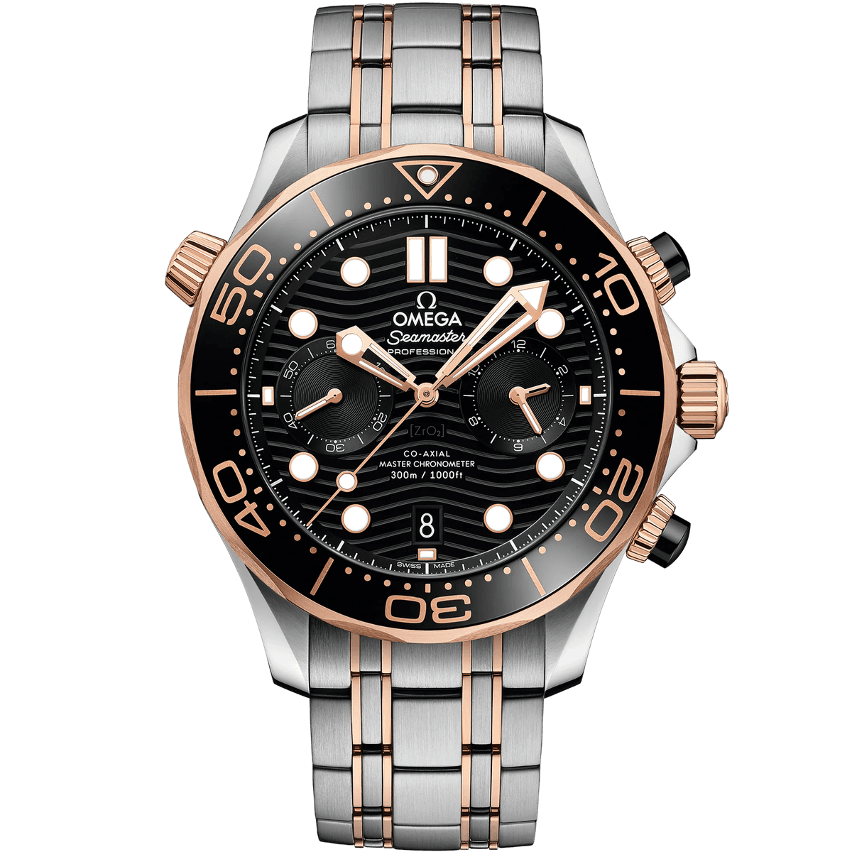 Omega Seamaster Diver 300M 44 mm فولاذ ‑ ذهب Sedna على الفولاذ ذهب Sedna