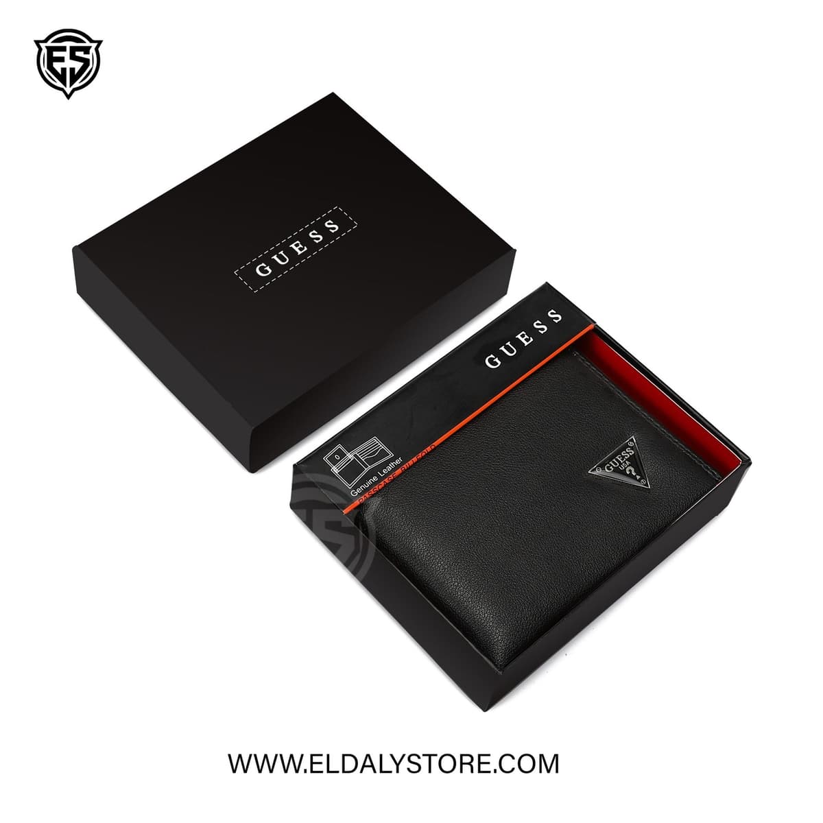 GUESS Men’s Genuine Leather Passcase Billfold Wallet with Removable ID Insert