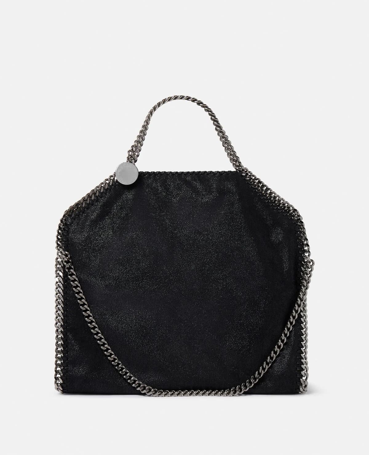 Stella McCartney Falabella chain-trimmed tote bag Black Silver